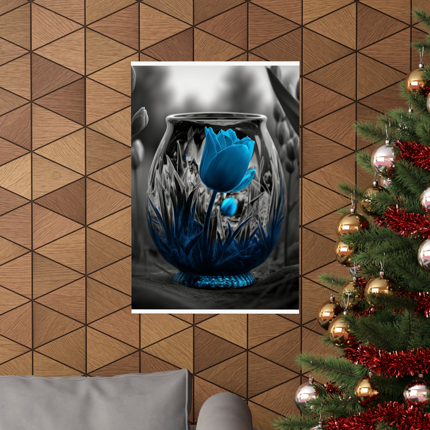 Premium Matte Vertical Posters Tulip Blue 6