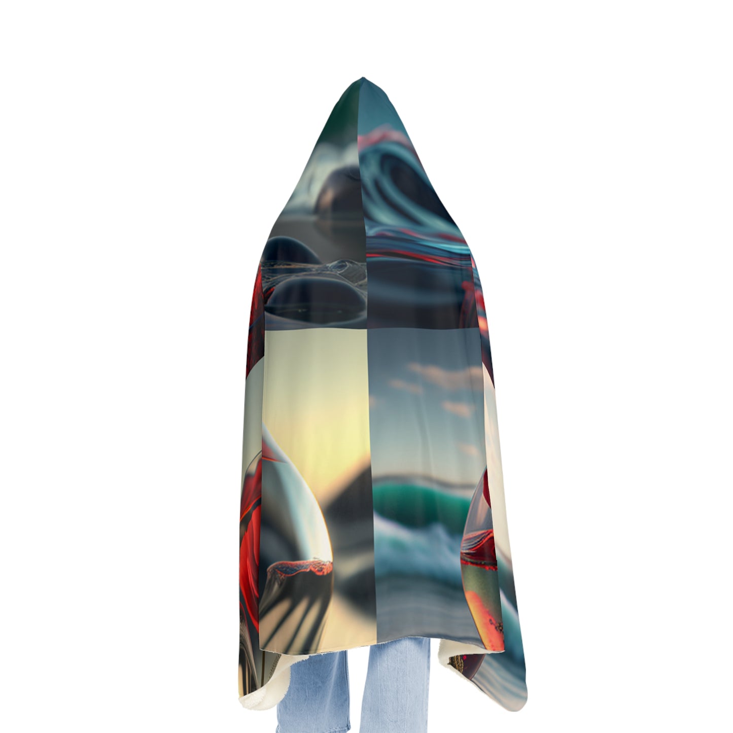 Snuggle Hooded Blanket Red Anemone in a Vase 5