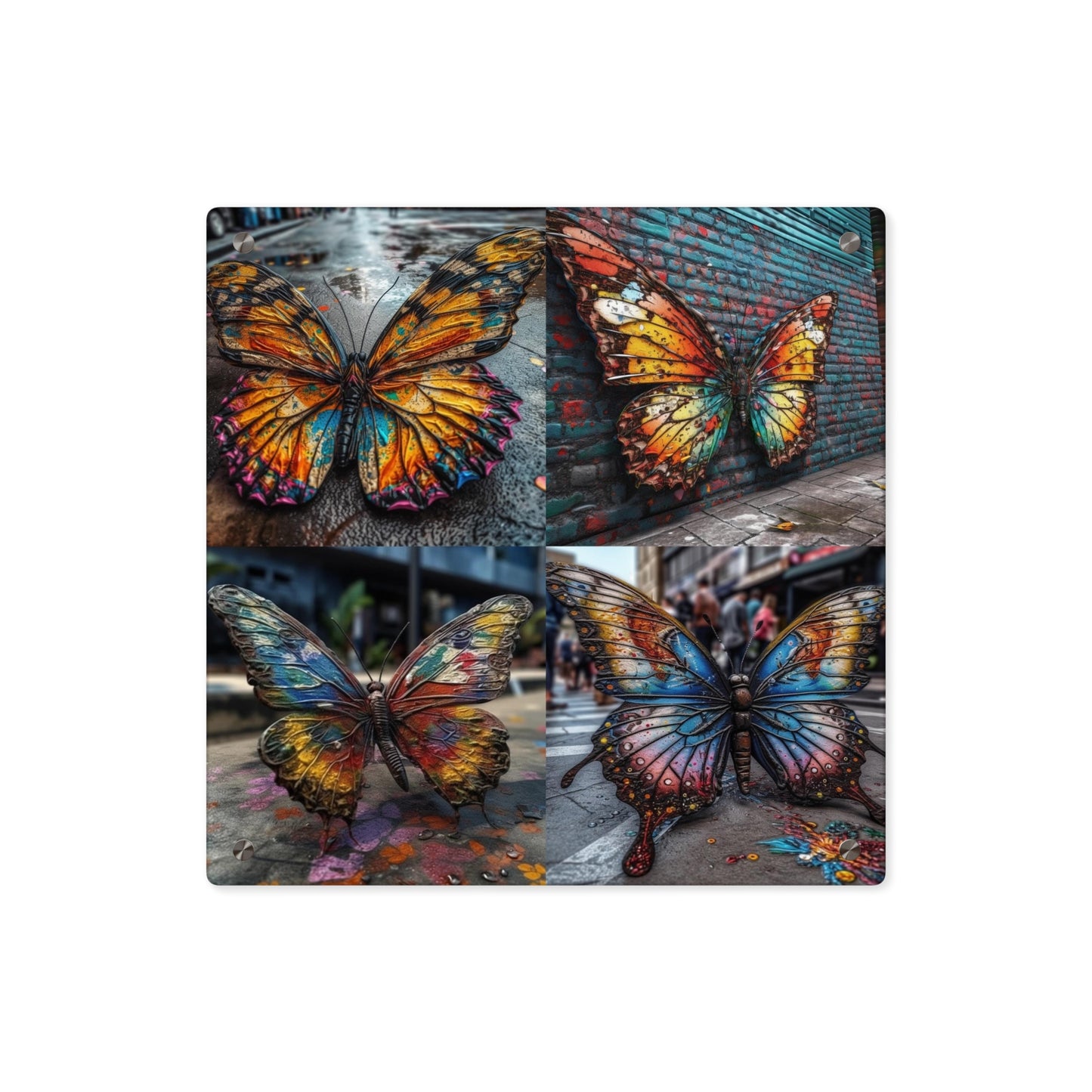 Acrylic Wall Art Panels Liquid Street Butterfly 5