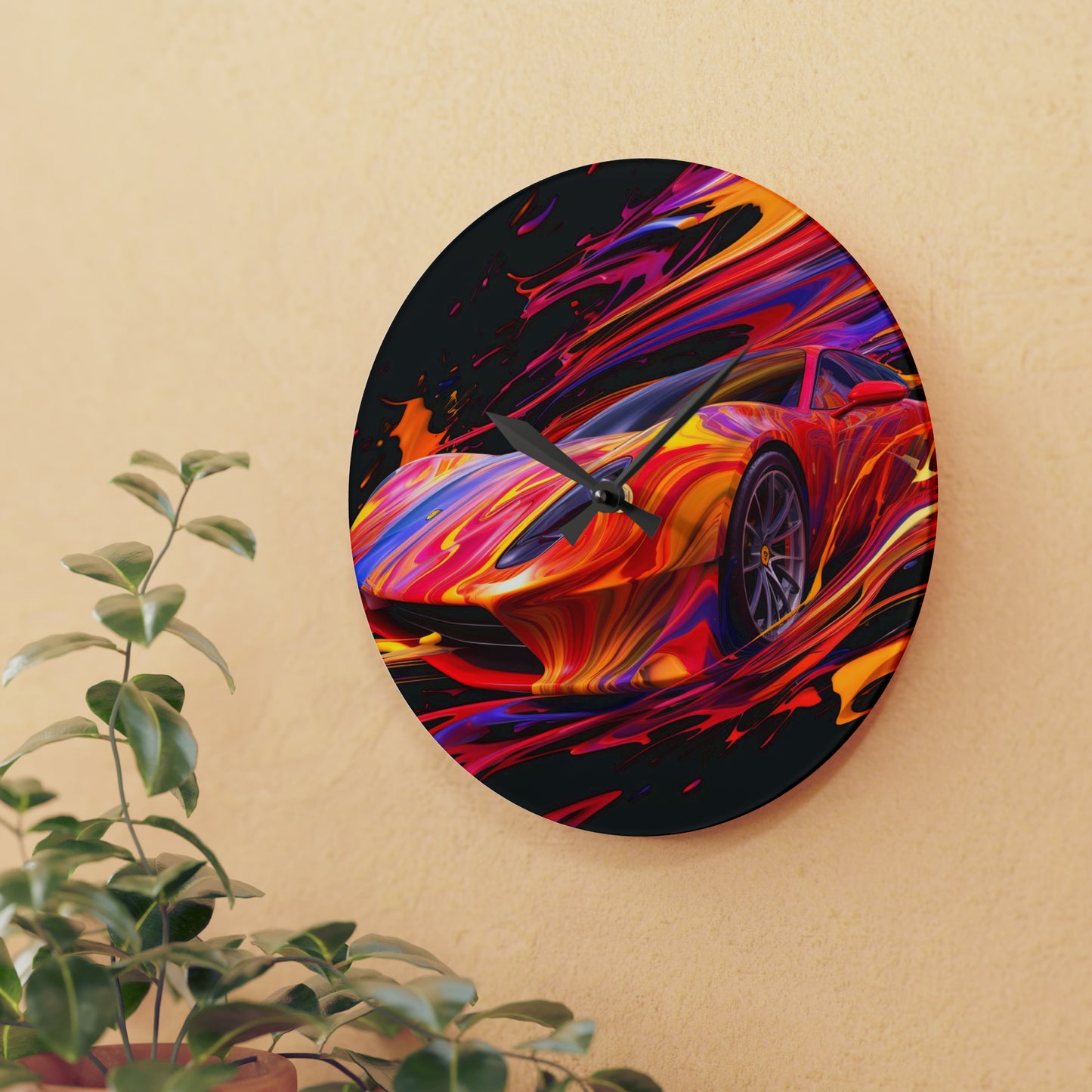 Acrylic Wall Clock Ferrari Water Fusion 2