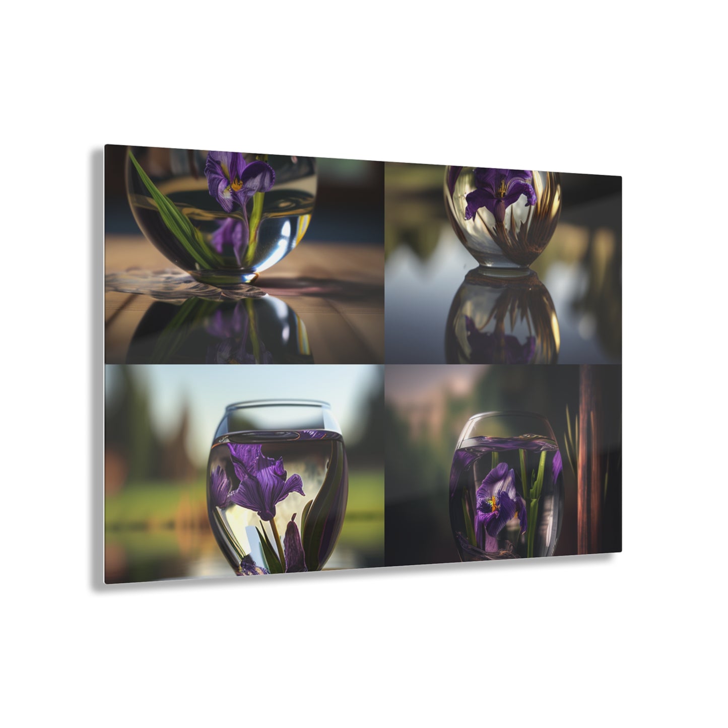 Acrylic Prints Purple Iris in a vase 5