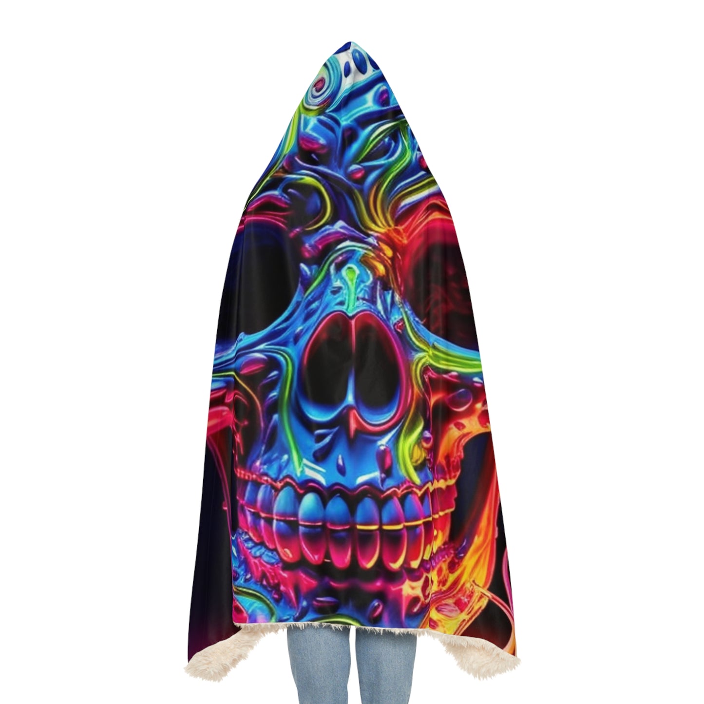 Snuggle Hooded Blanket Macro Skull Color 3