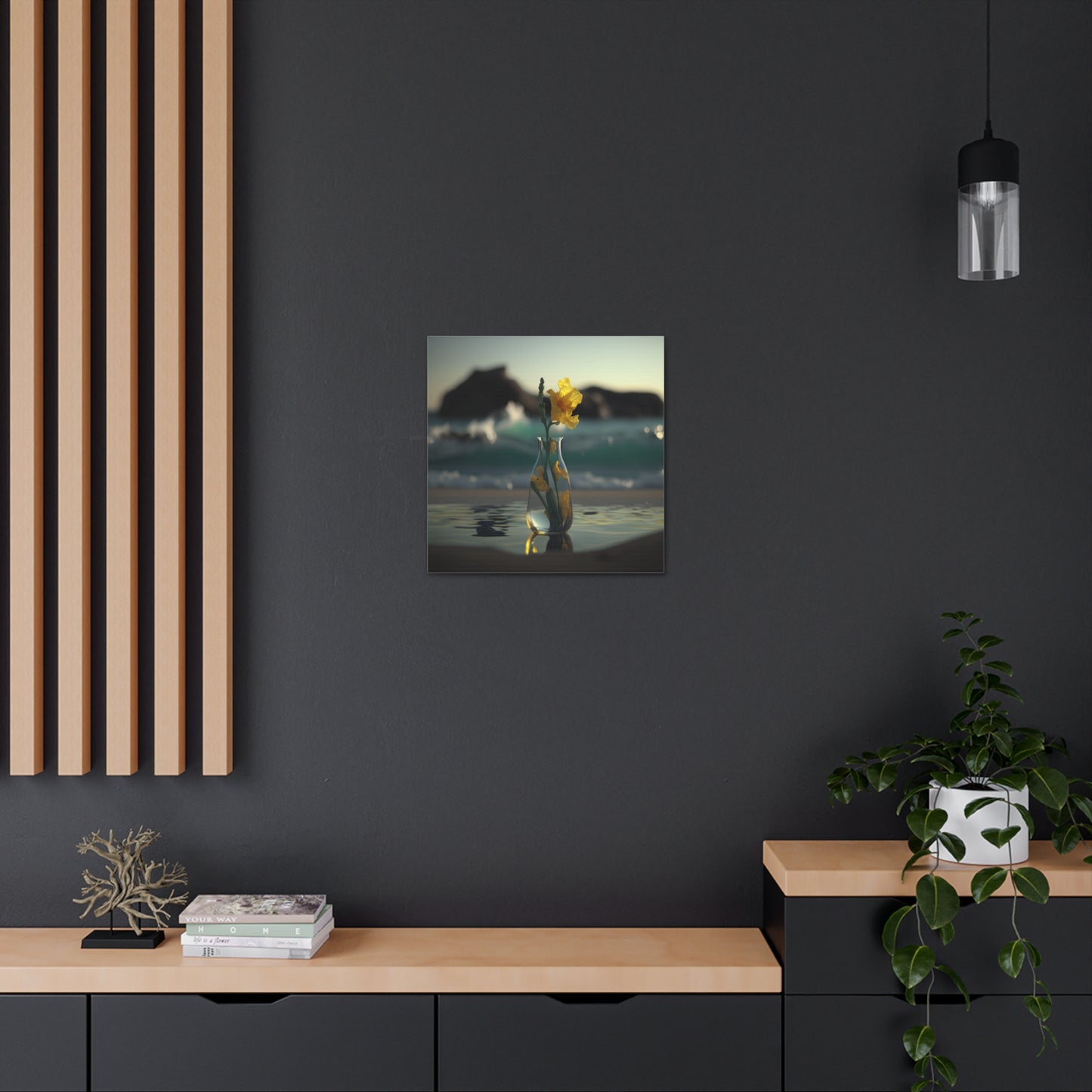 Canvas Gallery Wraps Yellow Gladiolus glass 2
