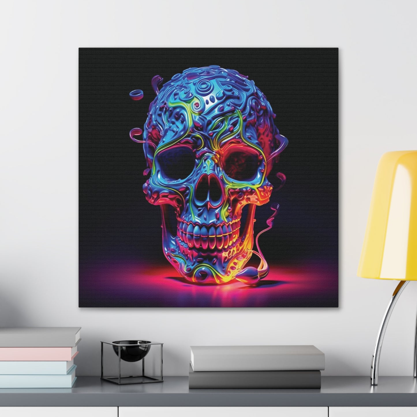 Canvas Gallery Wraps Macro Skull Color 3