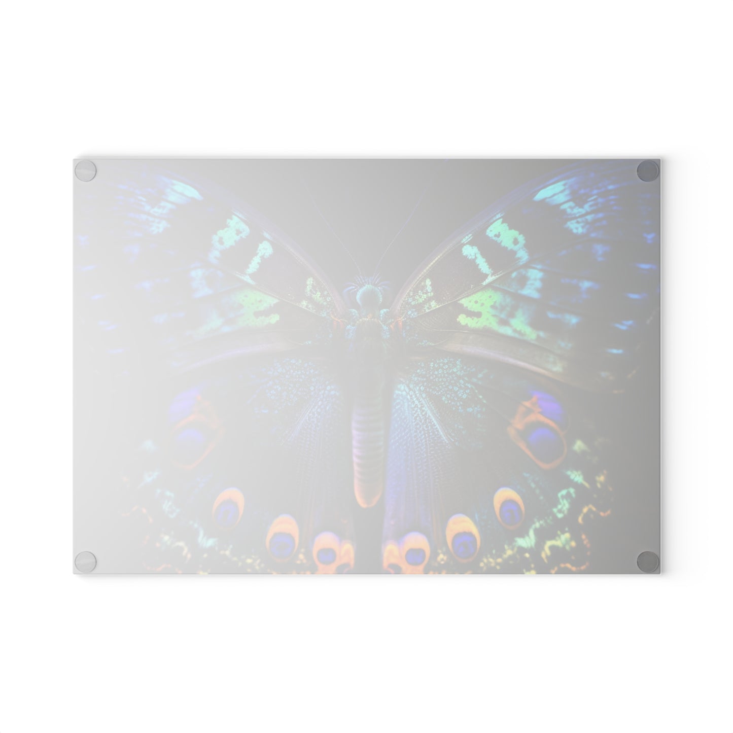 Glass Cutting Board Neon Hue Butterfly 3