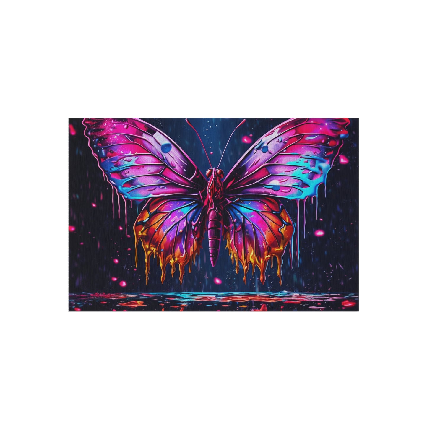 Outdoor Rug  Pink Butterfly Flair 2