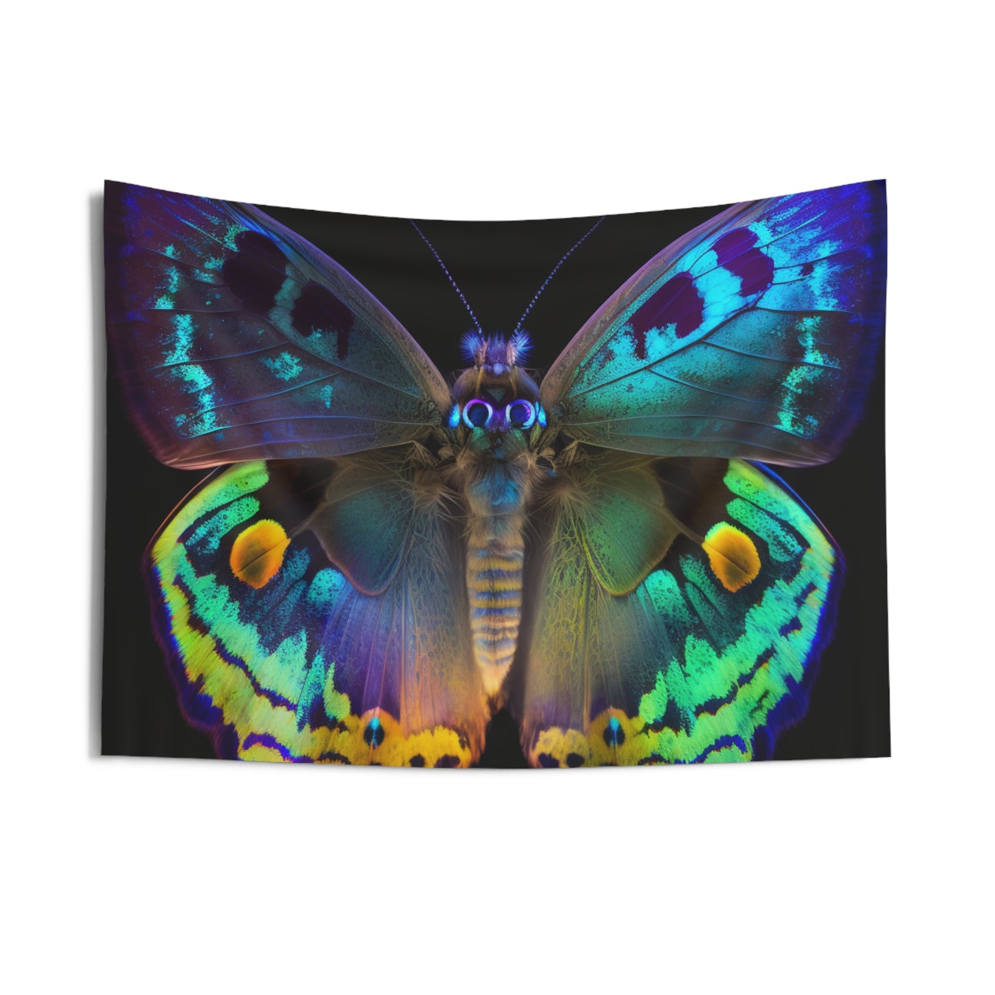Indoor Wall Tapestries Neon Hue Butterfly 4