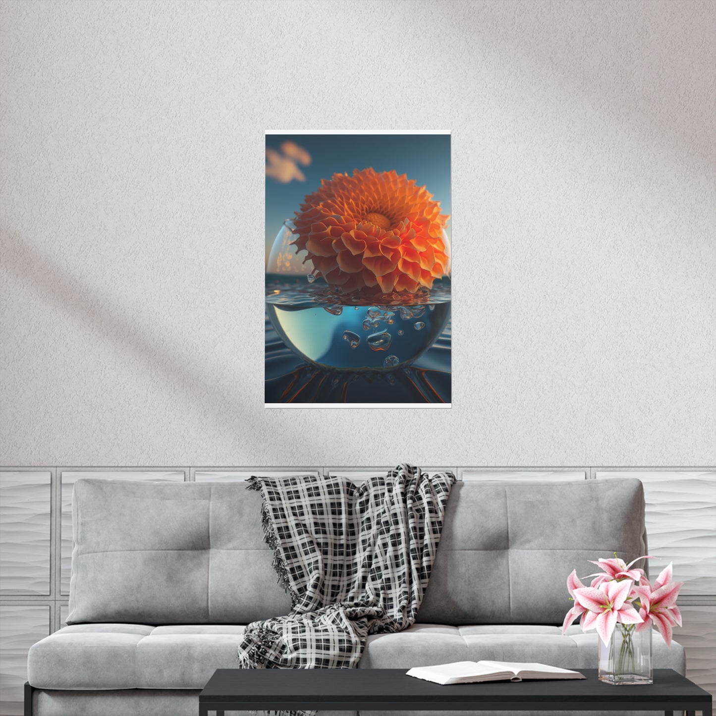 Premium Matte Vertical Posters Dahlia Orange 4