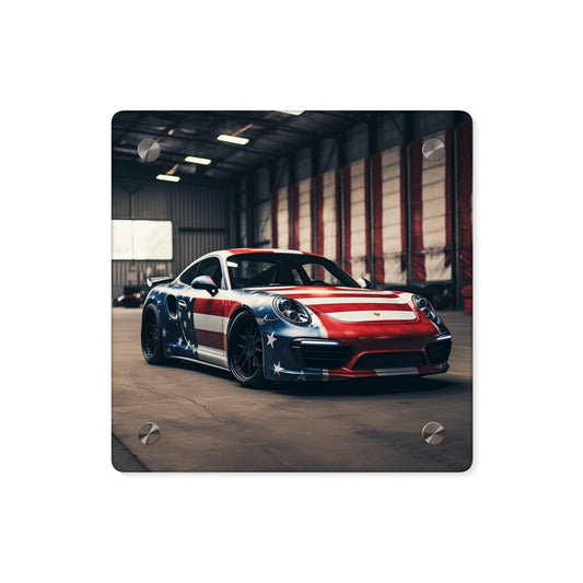 Acrylic Wall Art Panels American Flag Porsche 2