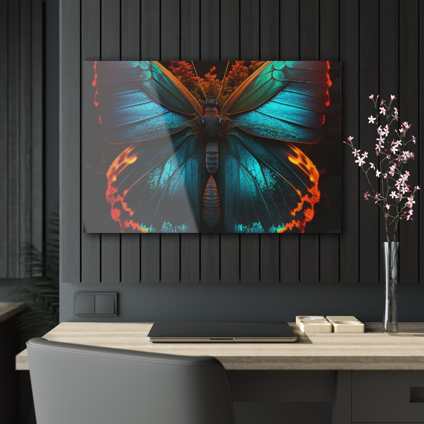 Acrylic Prints Neon Butterfly Flair 3