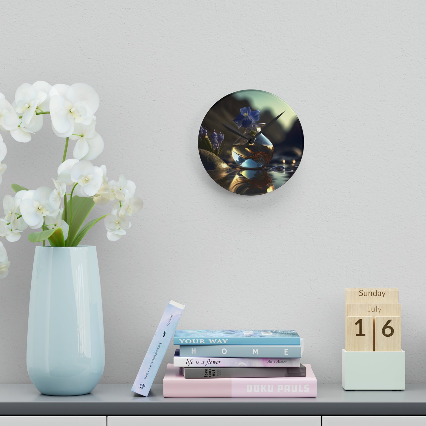 Acrylic Wall Clock The Bluebell 1