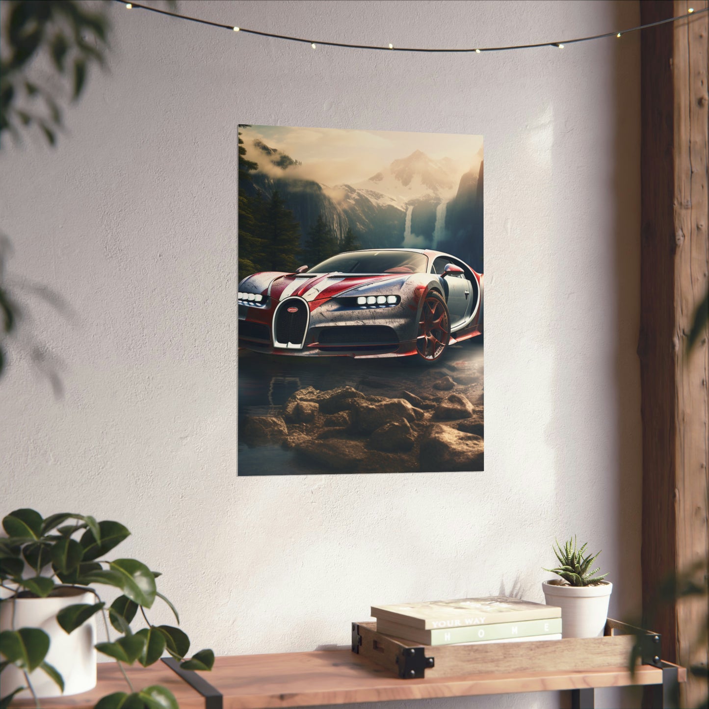 Premium Matte Vertical Posters Bugatti Waterfall 4