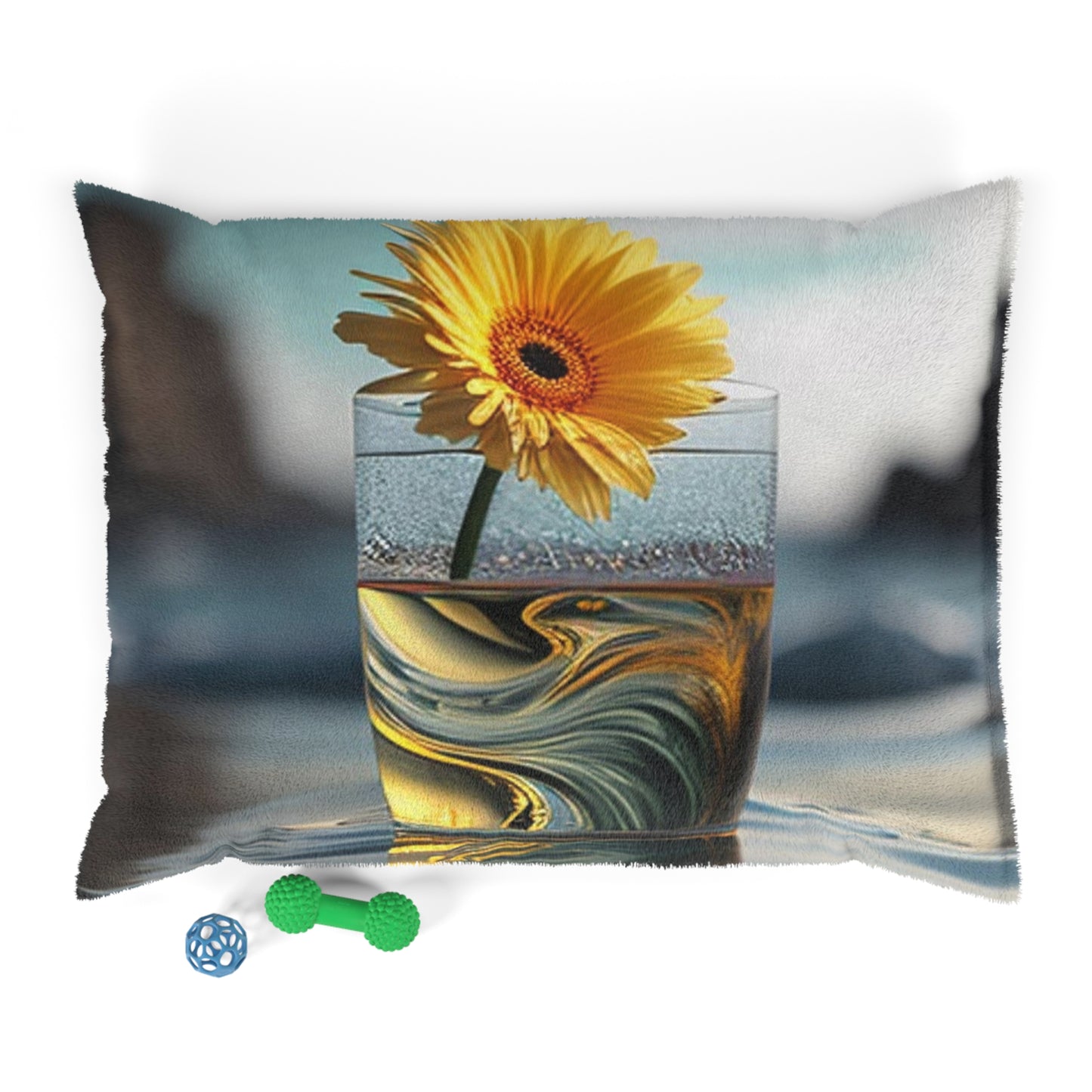 Pet Bed yello Gerbera glass 2