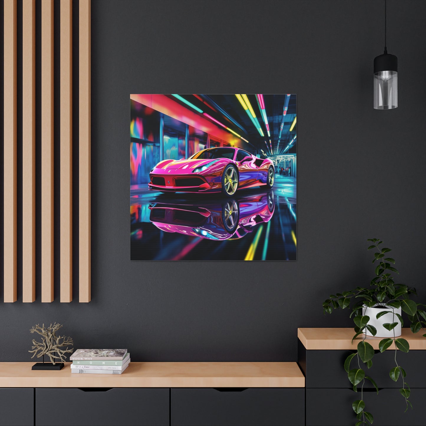 Canvas Gallery Wraps Pink Macro Ferrari 4