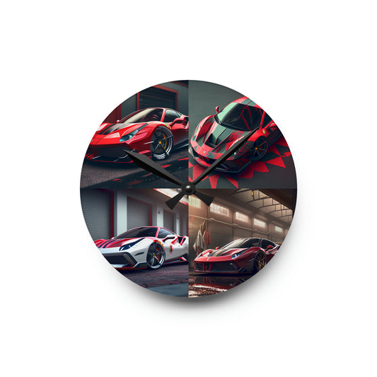 Acrylic Wall Clock Ferrari Hyper 5