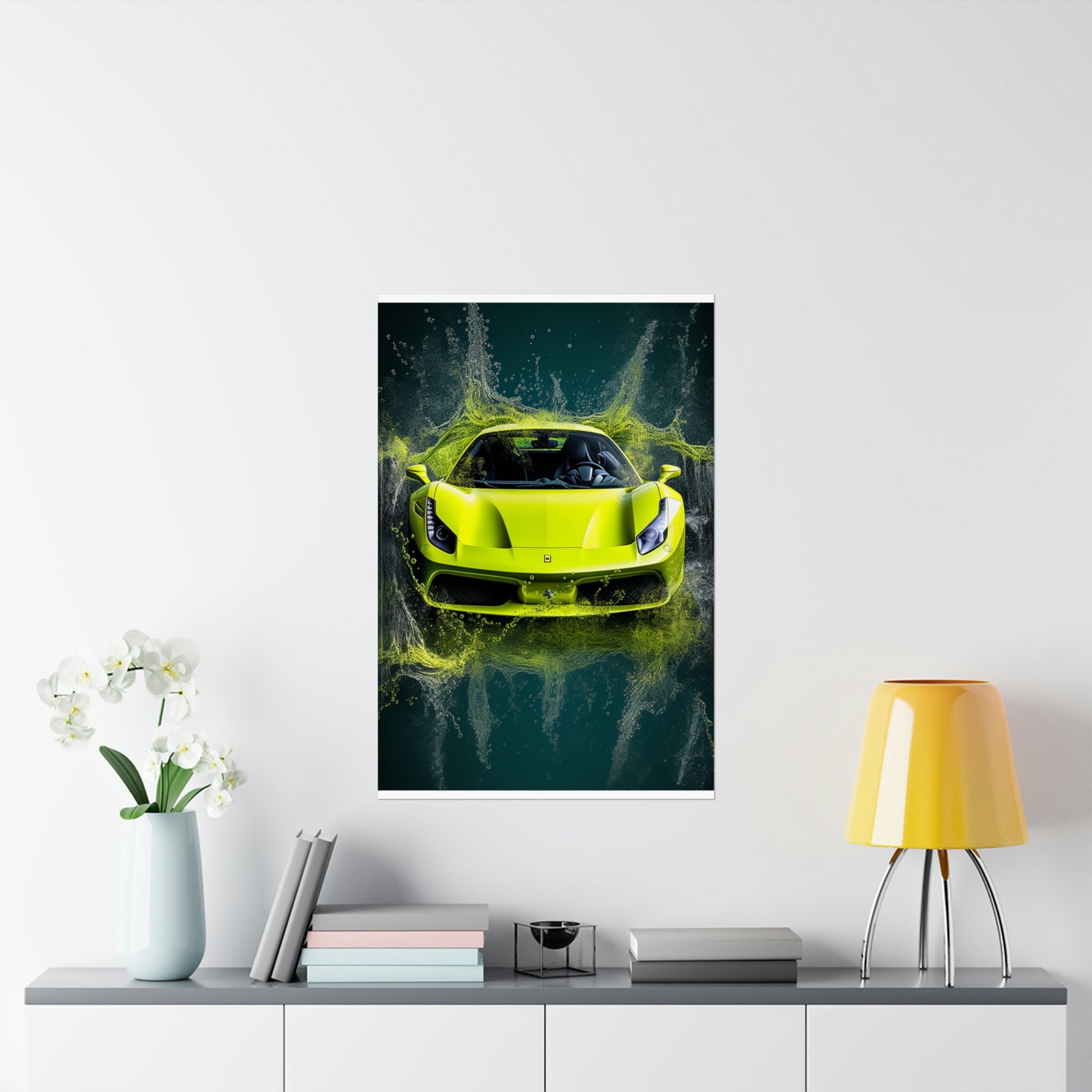 Premium Matte Vertical Posters Farrari Water 4