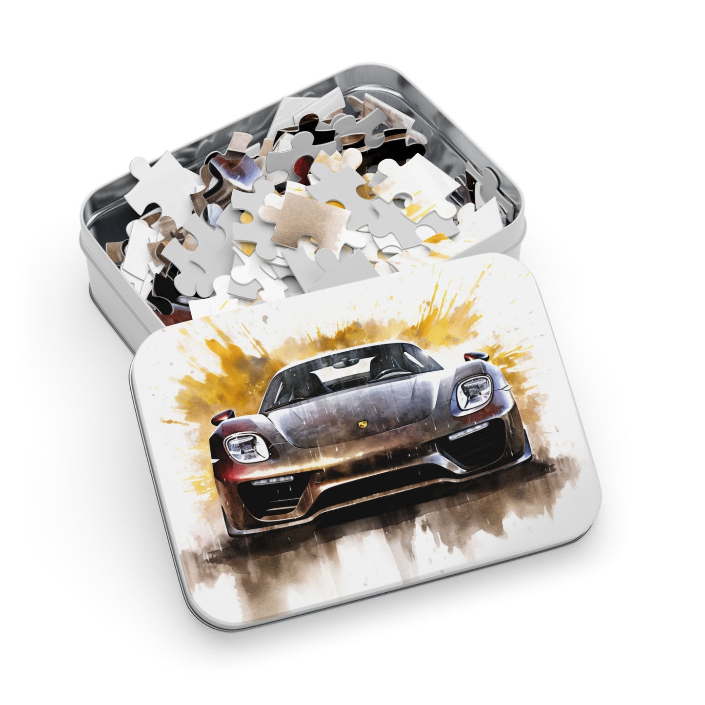 Jigsaw Puzzle (30, 110, 252, 500,1000-Piece) 918 Spyder white background driving fast with water splashing 1