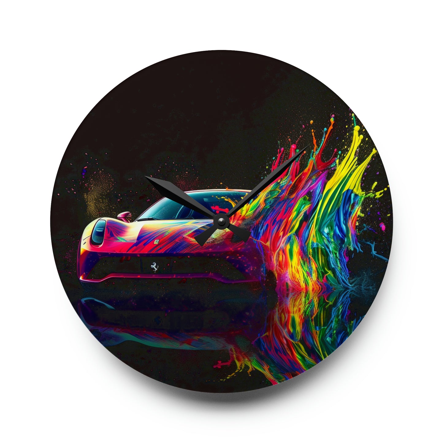 Acrylic Wall Clock Ferrari Fusion Water 3