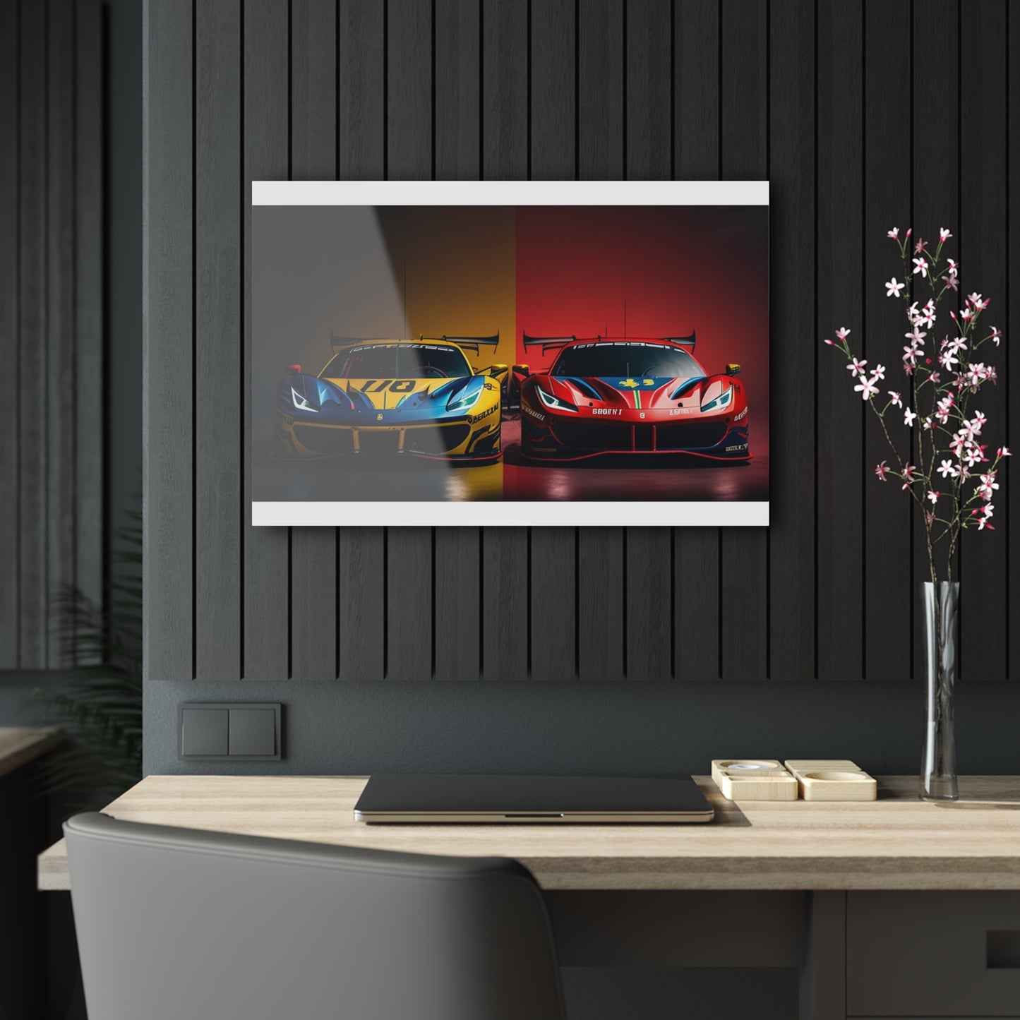 Acrylic Prints Ferrari Red Blue 3