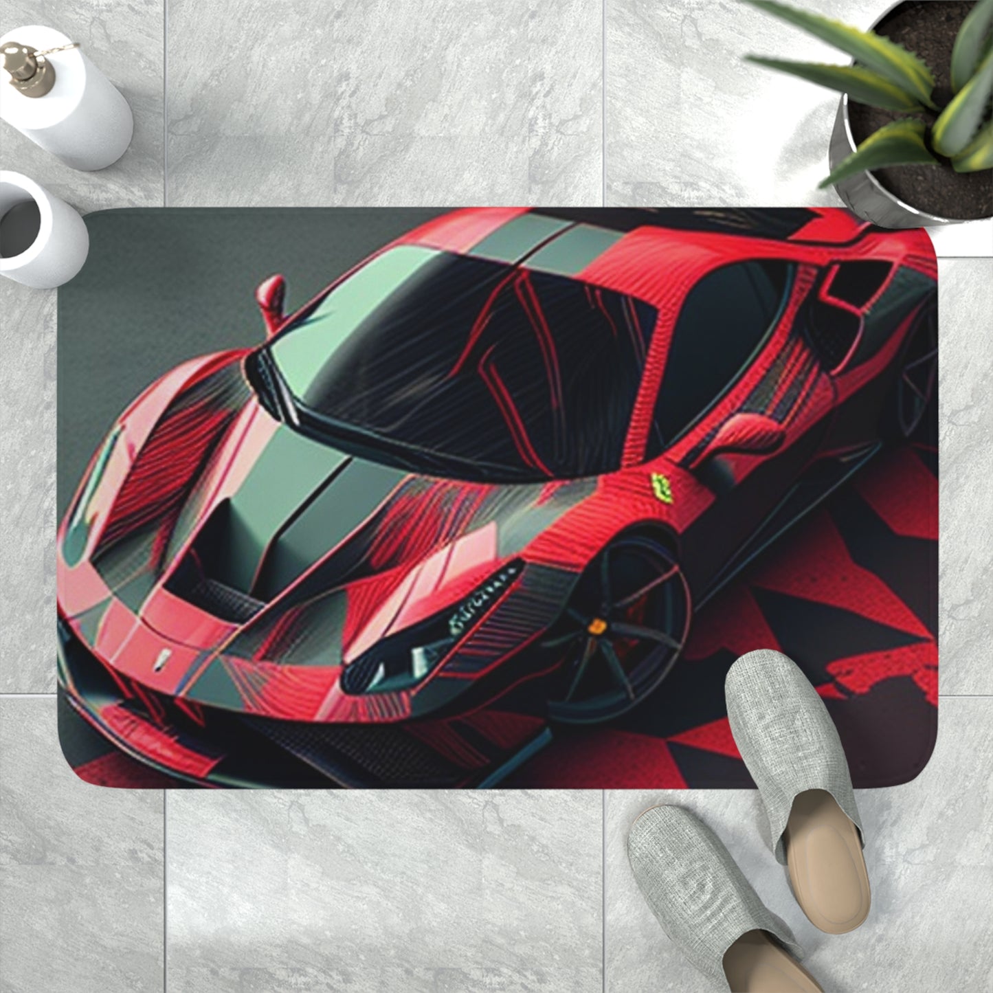 Memory Foam Bath Mat Ferrari Hyper 2