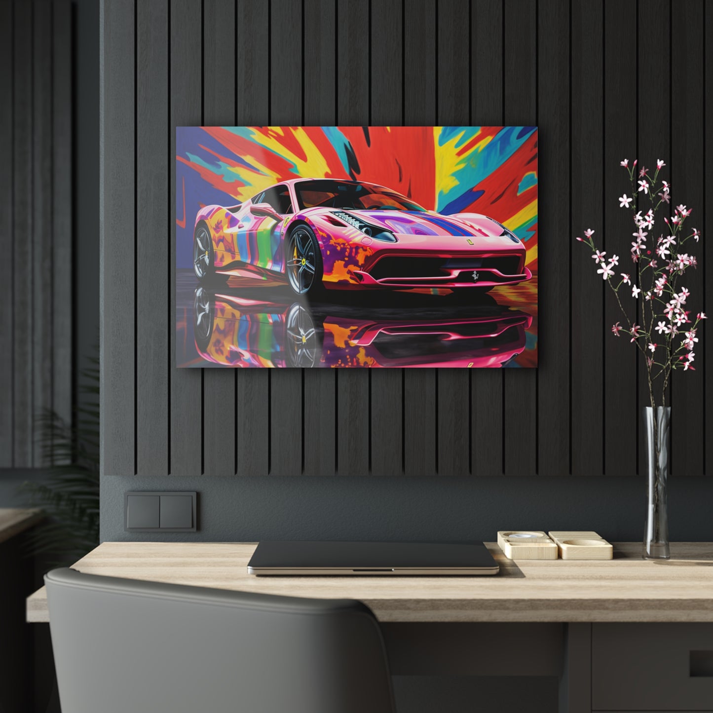 Acrylic Prints Hyper Colorfull Ferrari 3