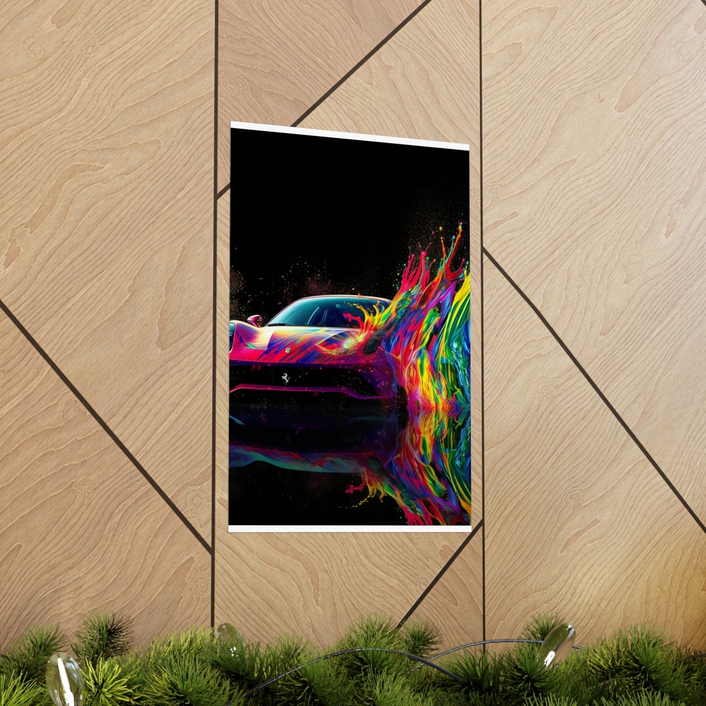 Premium Matte Vertical Posters Ferrari Fusion Water 3