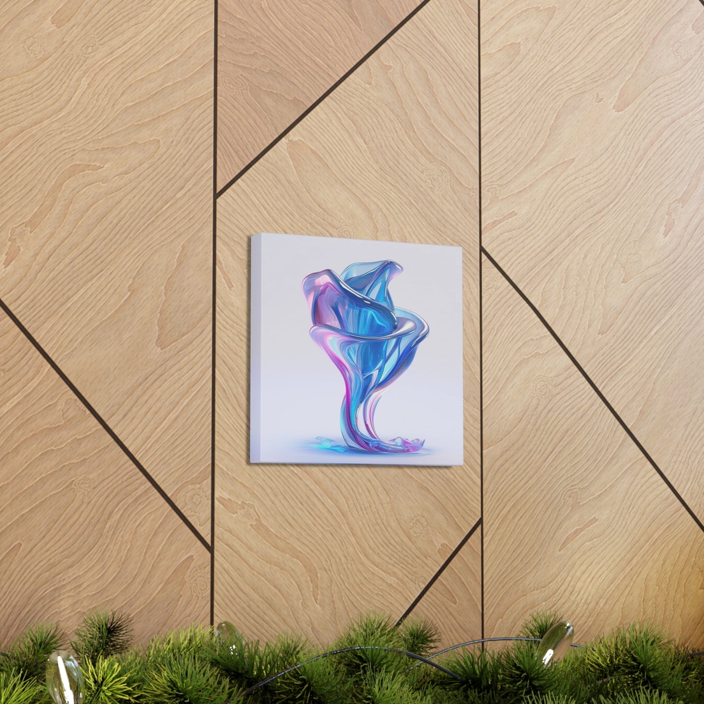 Canvas Gallery Wraps Pink & Blue Tulip Rose 2