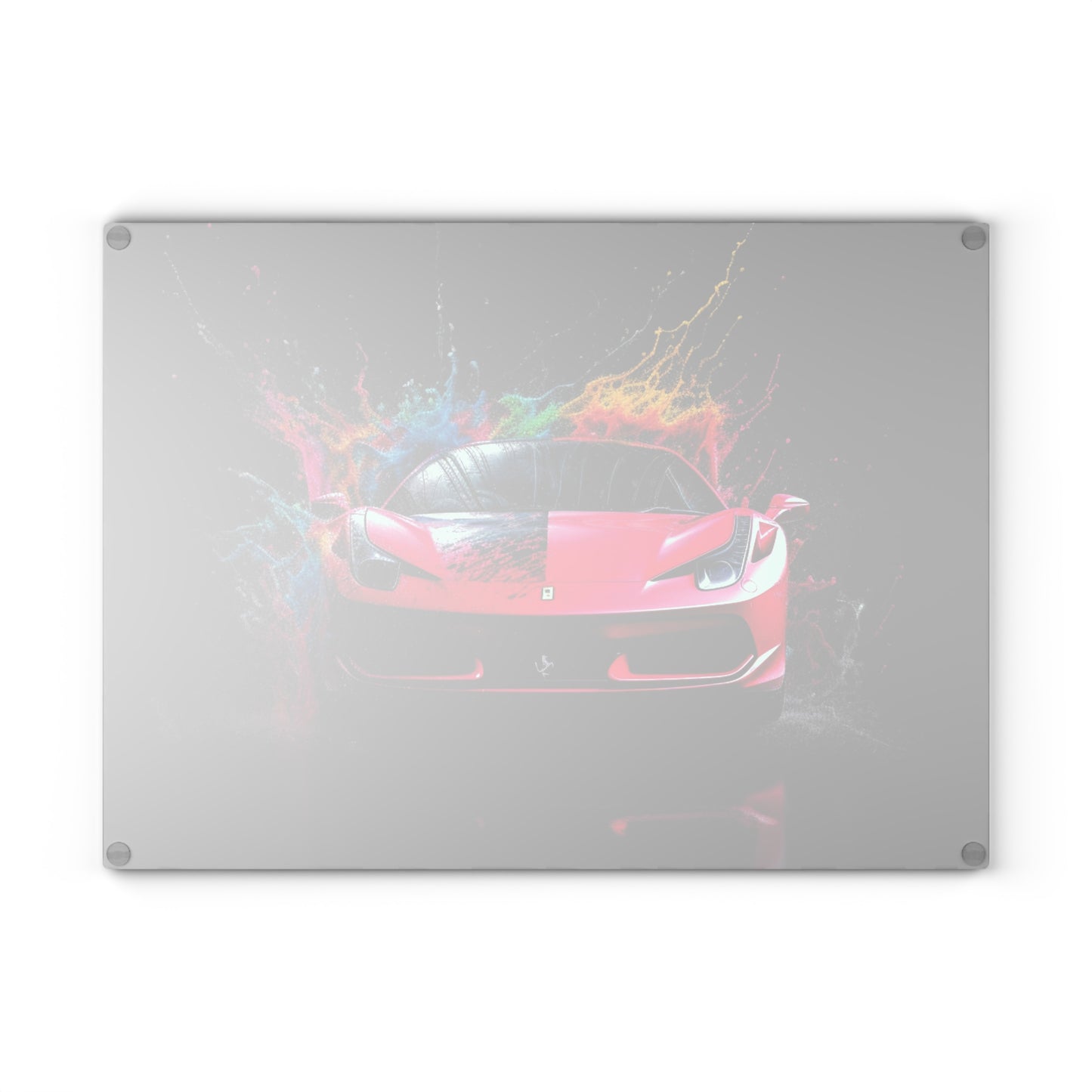 Glass Cutting Board Ferrari Water Splash 2