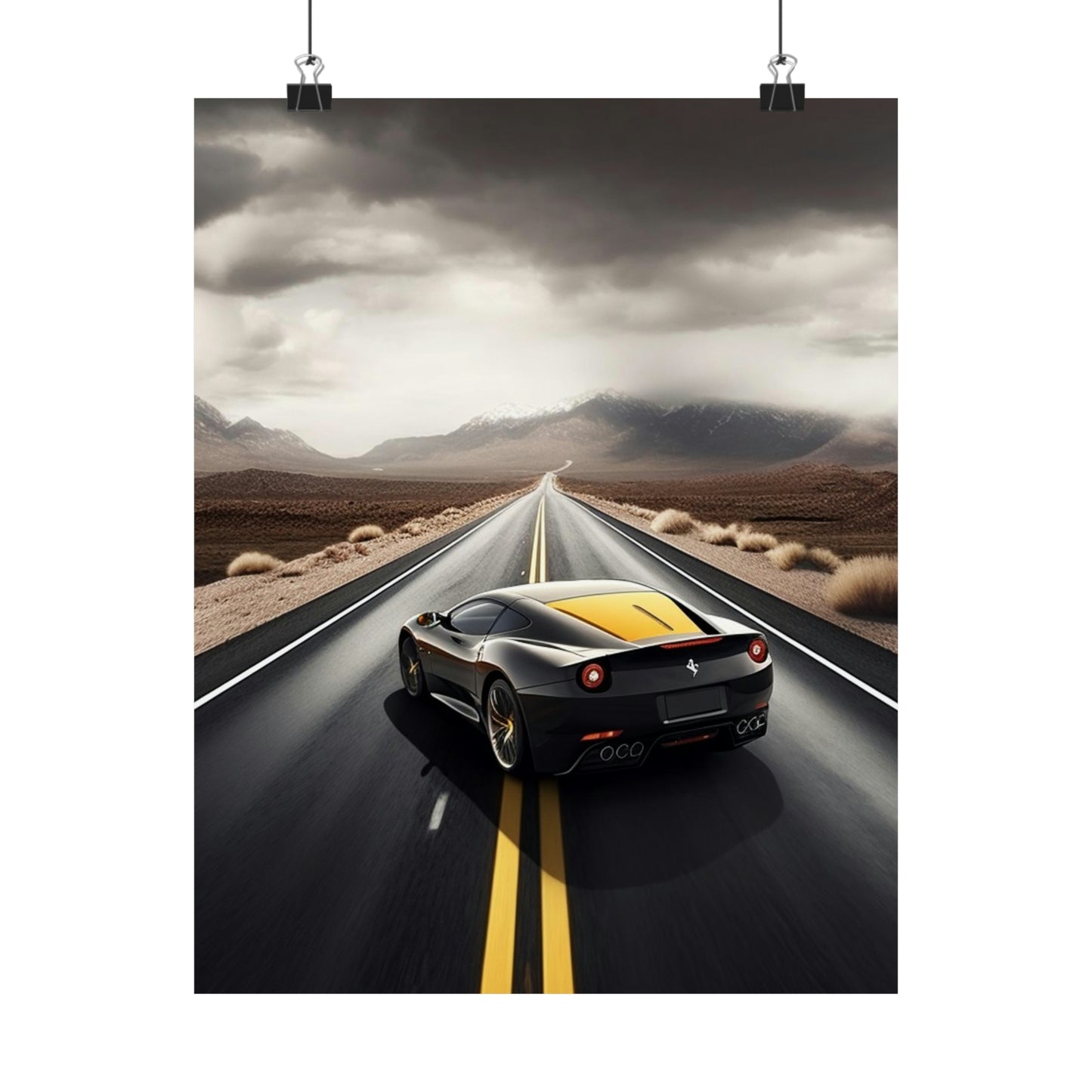 Premium Matte Vertical Posters Ferrari Road 4