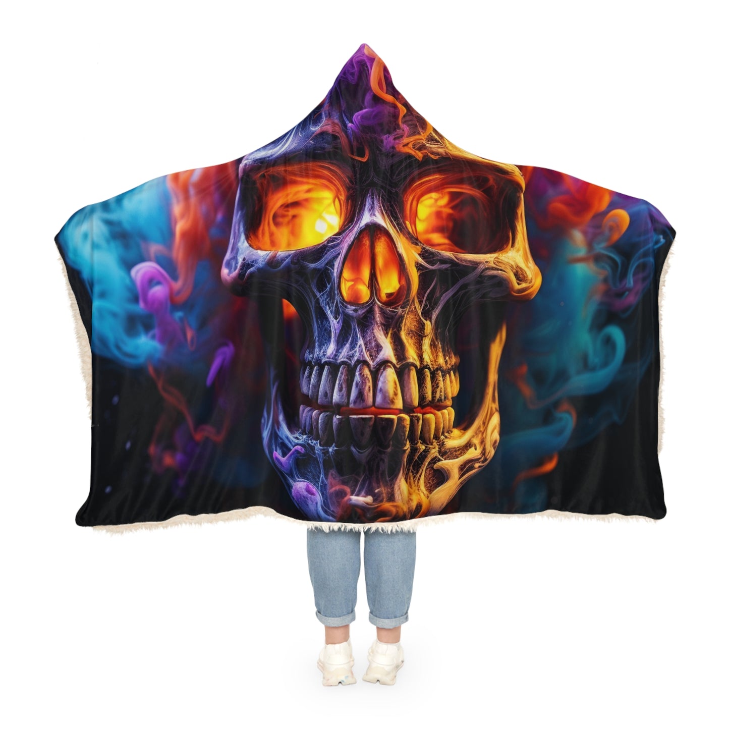 Snuggle Hooded Blanket Macro Skull 2