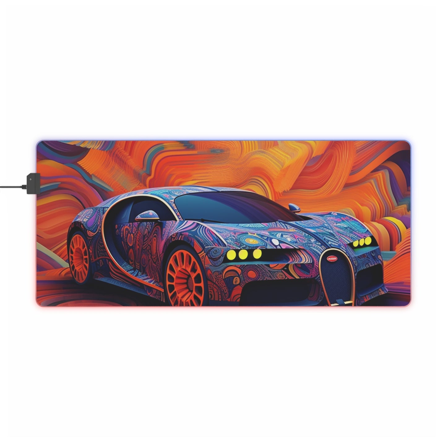 LED Gaming Mouse Pad Bugatti Abstract Concept 4