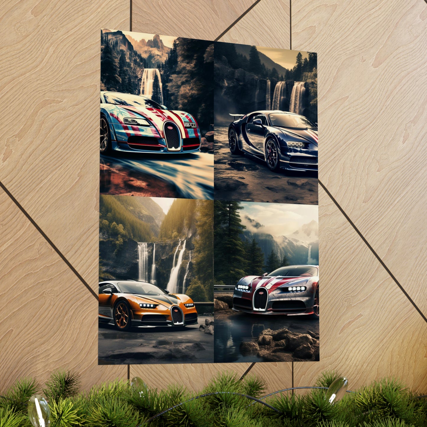 Premium Matte Vertical Posters Bugatti Waterfall 5