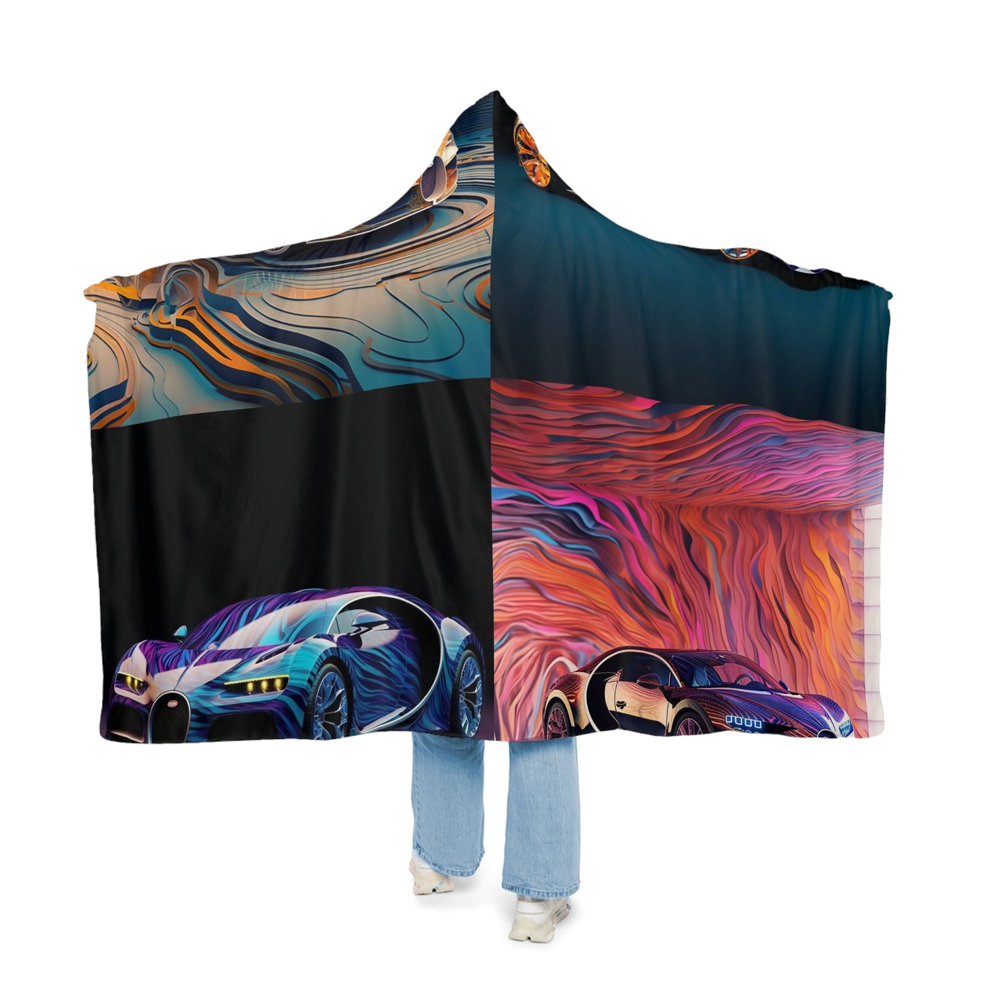 Snuggle Hooded Blanket Bugatti Abstract Flair 5