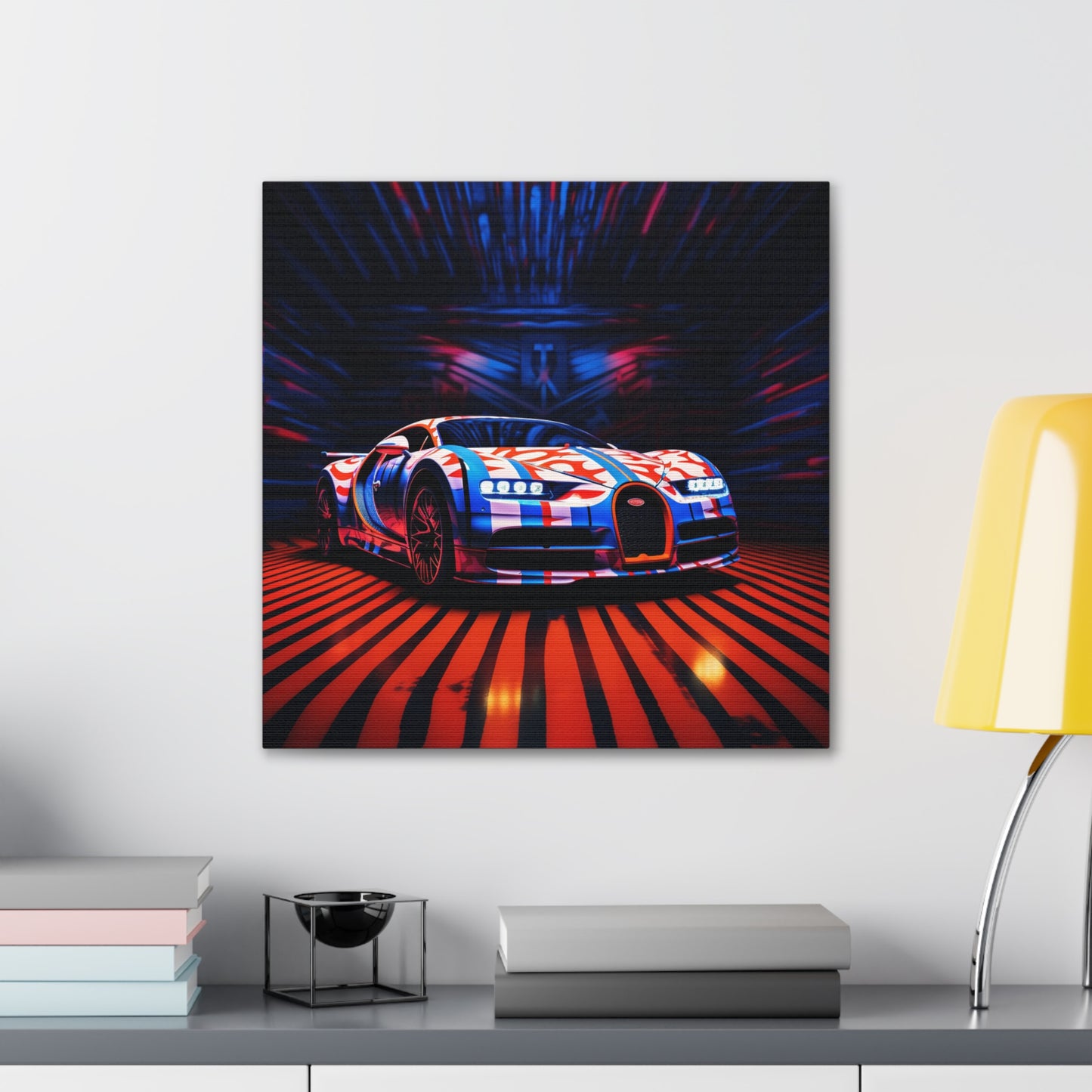 Canvas Gallery Wraps Macro Bugatti American Flag 1