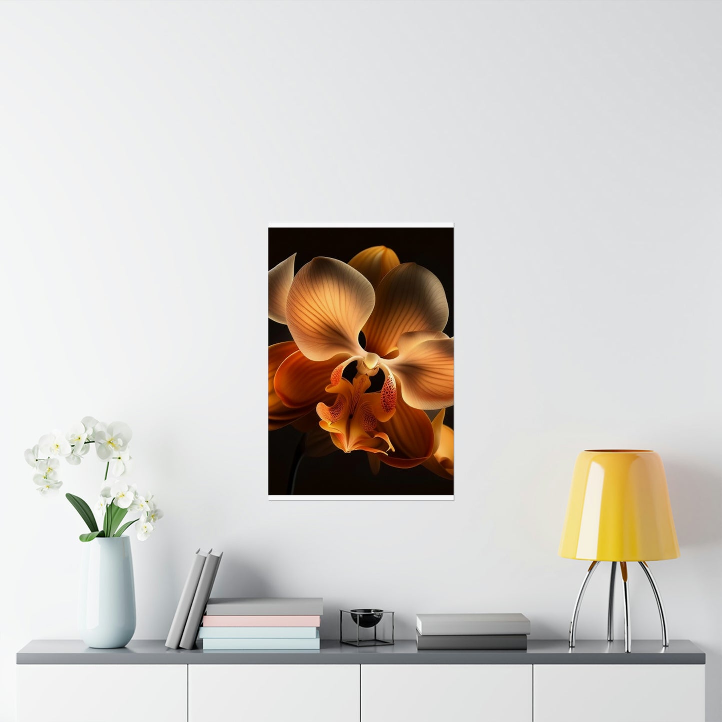 Premium Matte Vertical Posters Orange Orchid 2