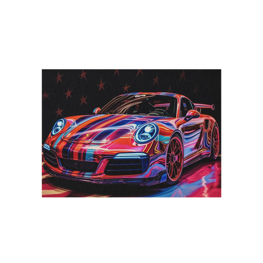 Outdoor Rug  American Flag Colored Porsche 3