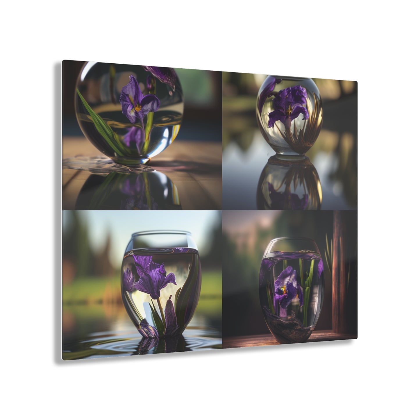 Acrylic Prints Purple Iris in a vase 5