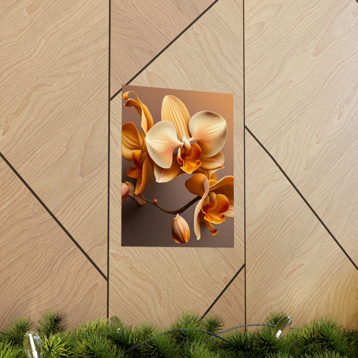 Premium Matte Vertical Posters orchid pedals 2