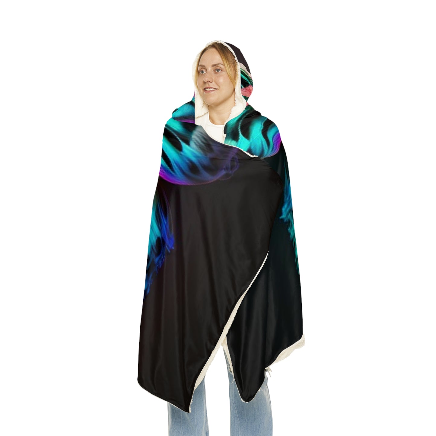 Snuggle Hooded Blanket Neon Butterfly Fusion 1