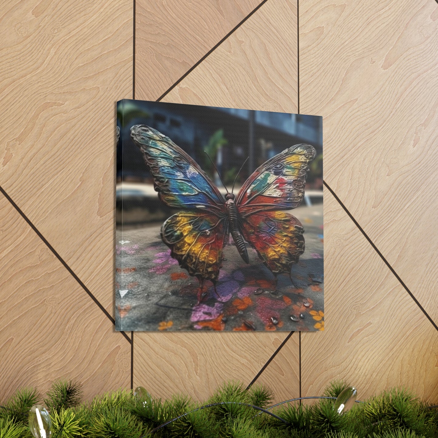 Canvas Gallery Wraps Liquid Street Butterfly 3