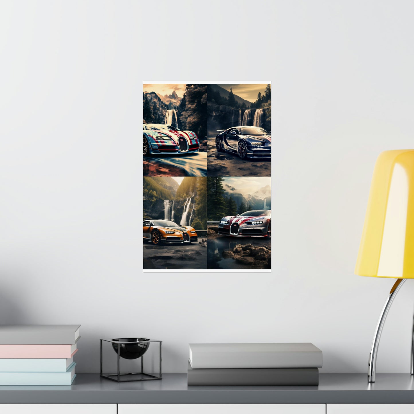 Premium Matte Vertical Posters Bugatti Waterfall 5