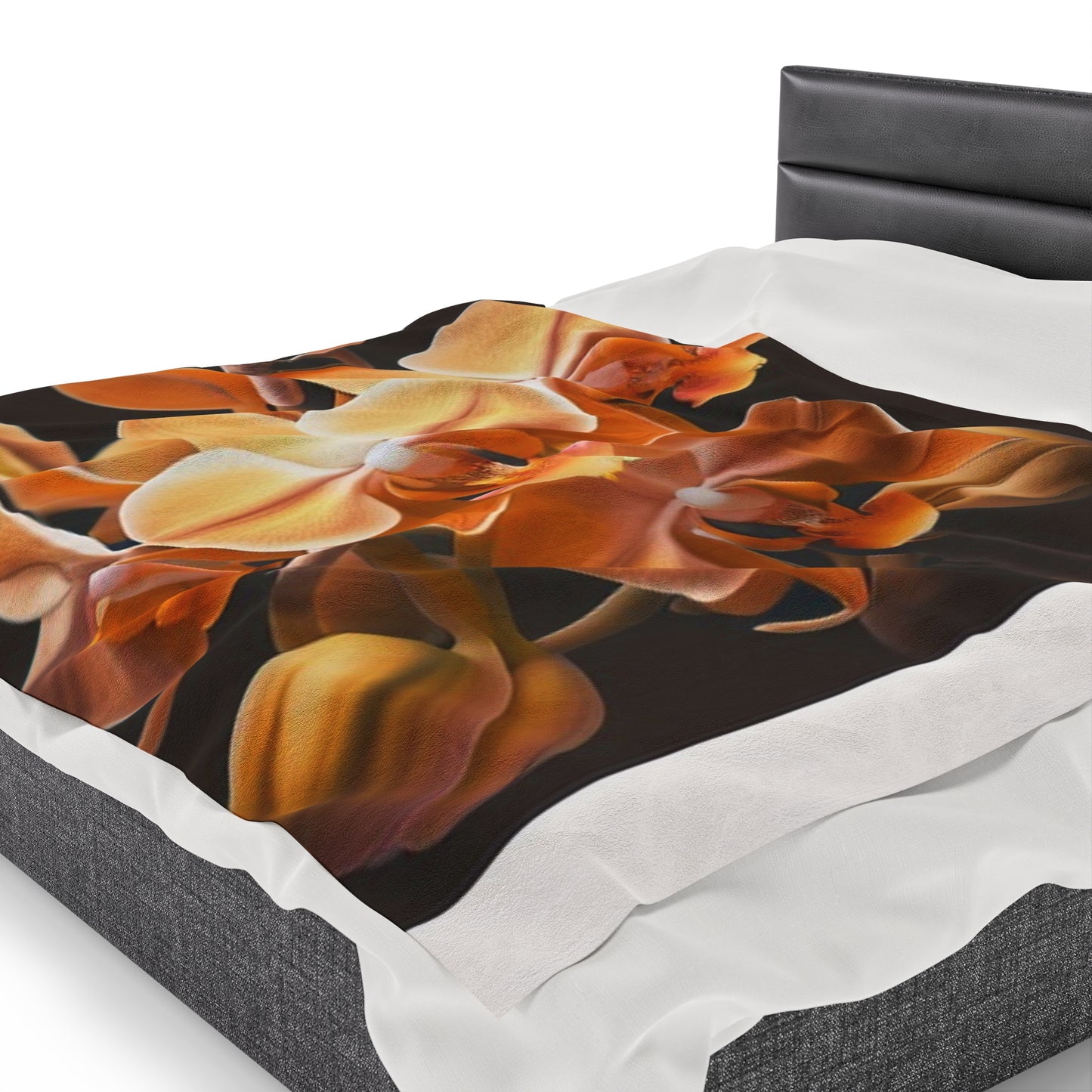 Velveteen Plush Blanket orchid pedals 1