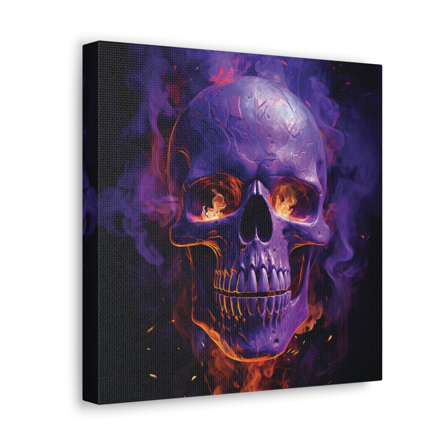 Canvas Gallery Wraps Skull Flames 1