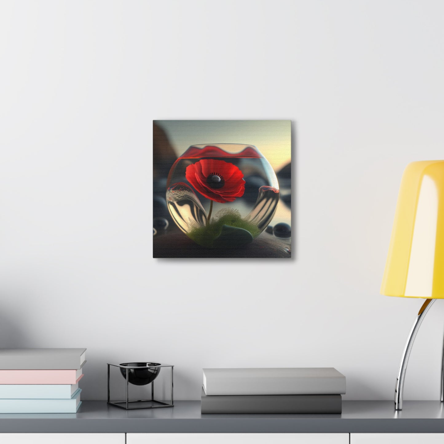 Canvas Gallery Wraps Red Anemone in a Vase 3