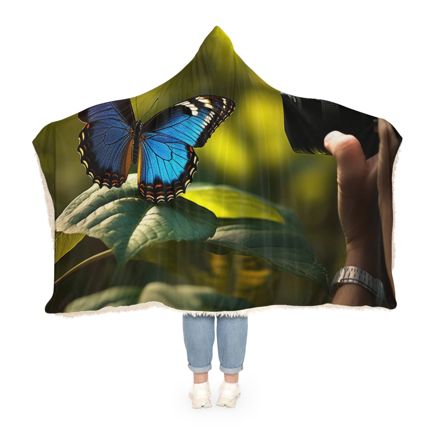 Snuggle Hooded Blanket Jungle Butterfly 3