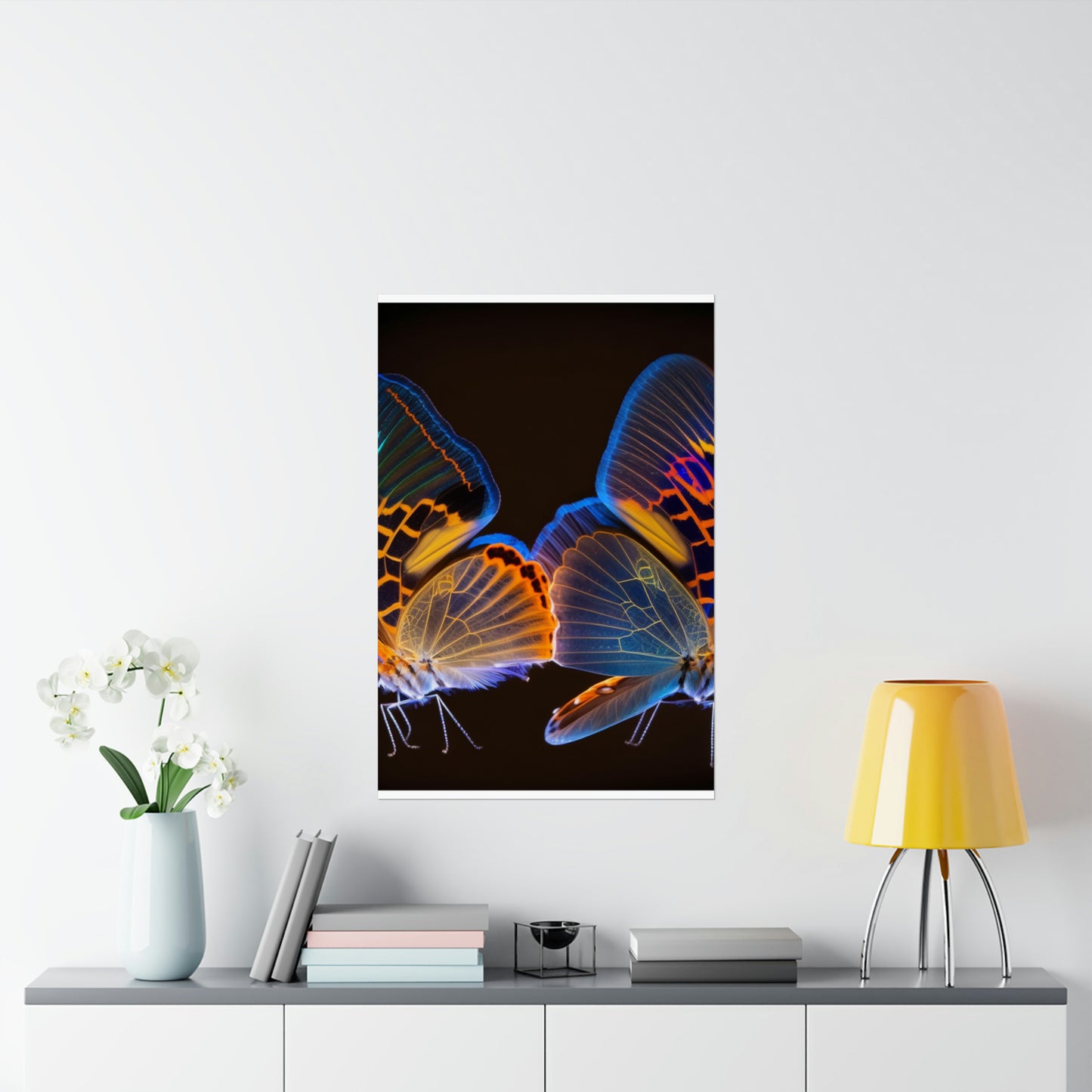 Premium Matte Vertical Posters Neon Glo Butterfly 2