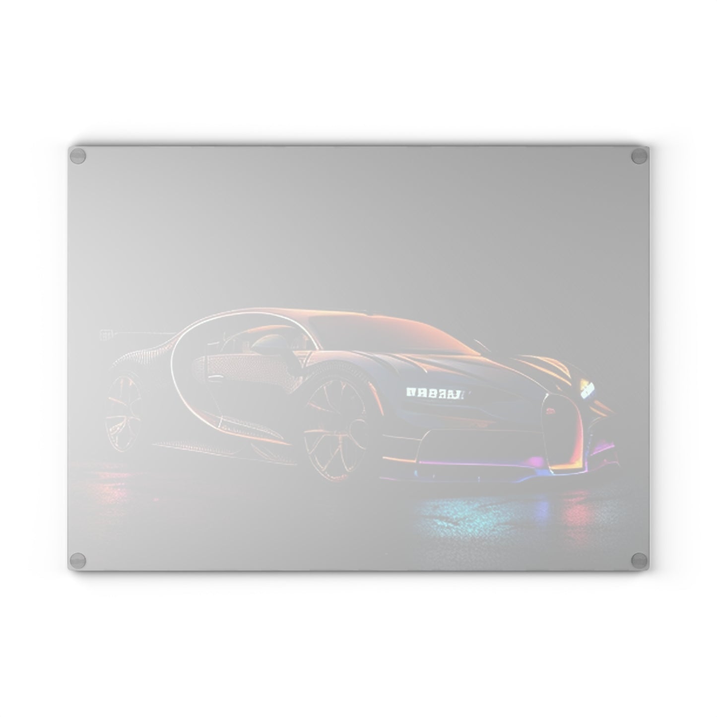 Glass Cutting Board Bugatti Chiron Super 4