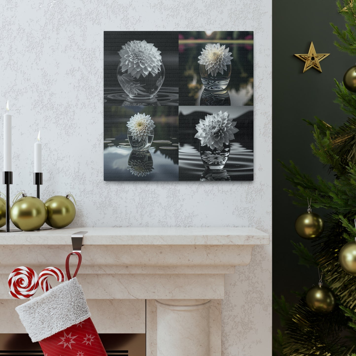 Canvas Gallery Wraps White Dahlia 5
