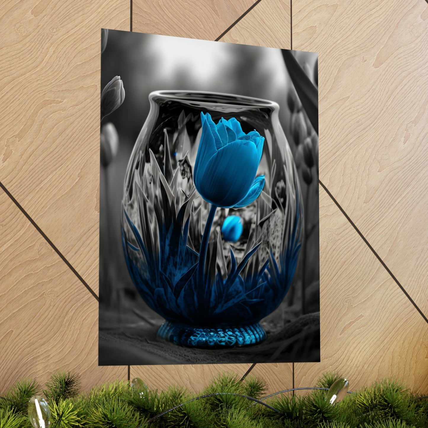 Premium Matte Vertical Posters Tulip Blue 6