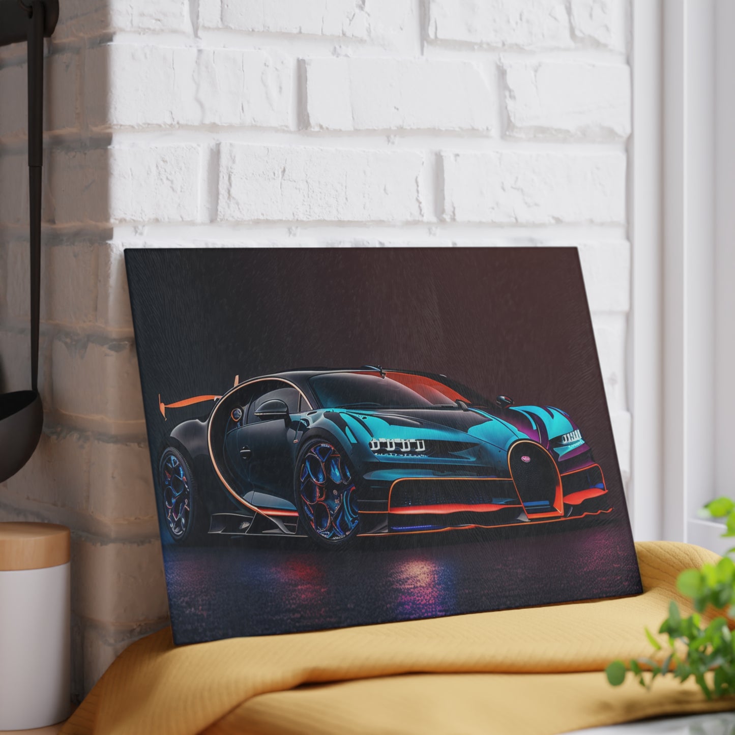 Glass Cutting Board Bugatti Chiron Super 1